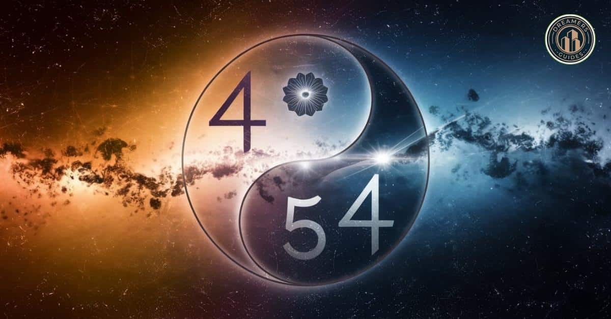 454 angel number twin flame yin-yang balance, symbolizing harmony, transformation, and soul connection.