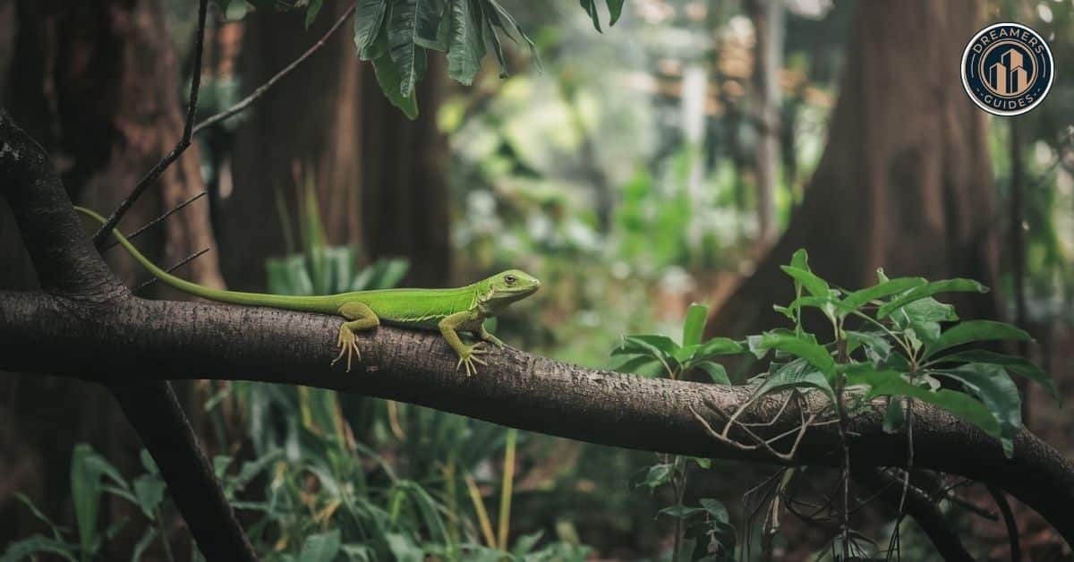 Connecting with skink lizard spiritually in nature, embracing mindfulness, transformation, and intuitive wisdom.