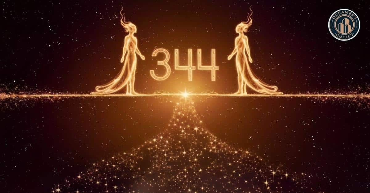 Twin flames navigating their spiritual journey under the 344 angel number, symbolizing guidance and divine connection.