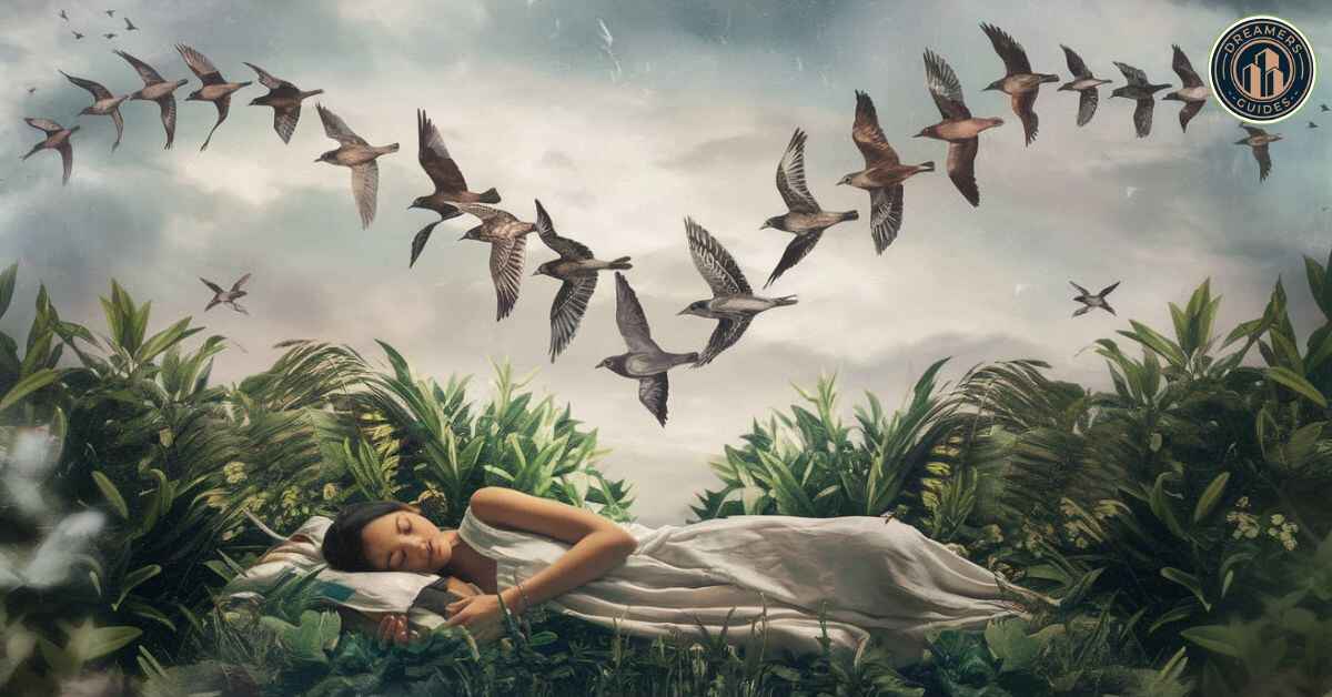 Flock of birds dream meaning – spiritual messages and symbolism of birds appearing in dreams.