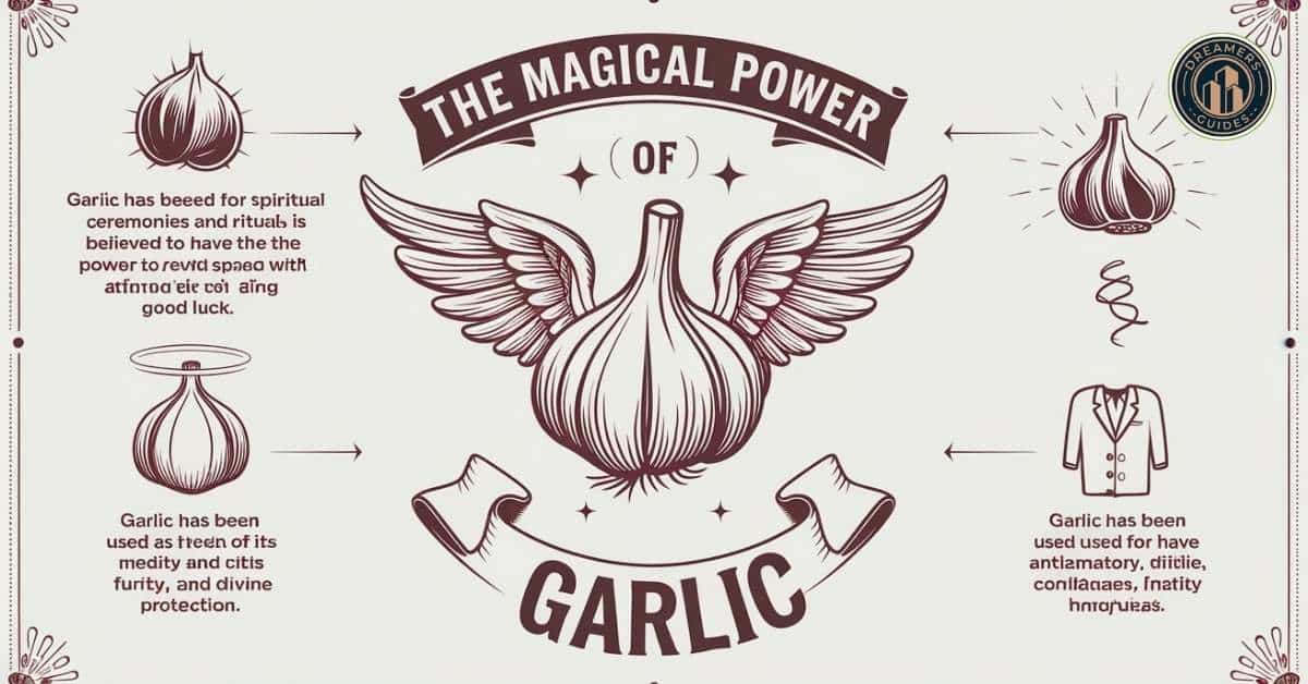 Infographic featuring fun facts about garlic’s spiritual and historical significance.