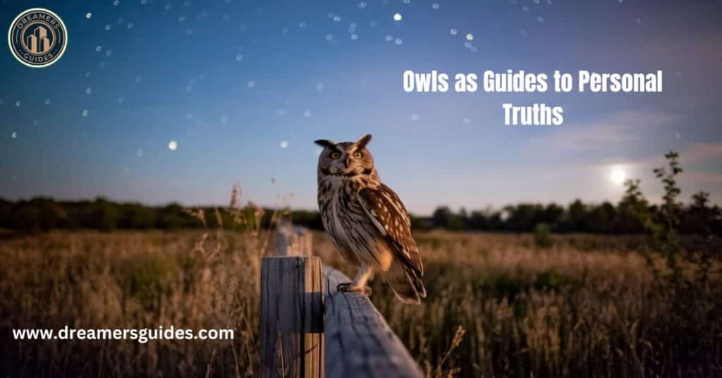 hearing an owl hoot 3 times - A solitary owl at night, representing intuition, self-discovery, and spiritual guidance.