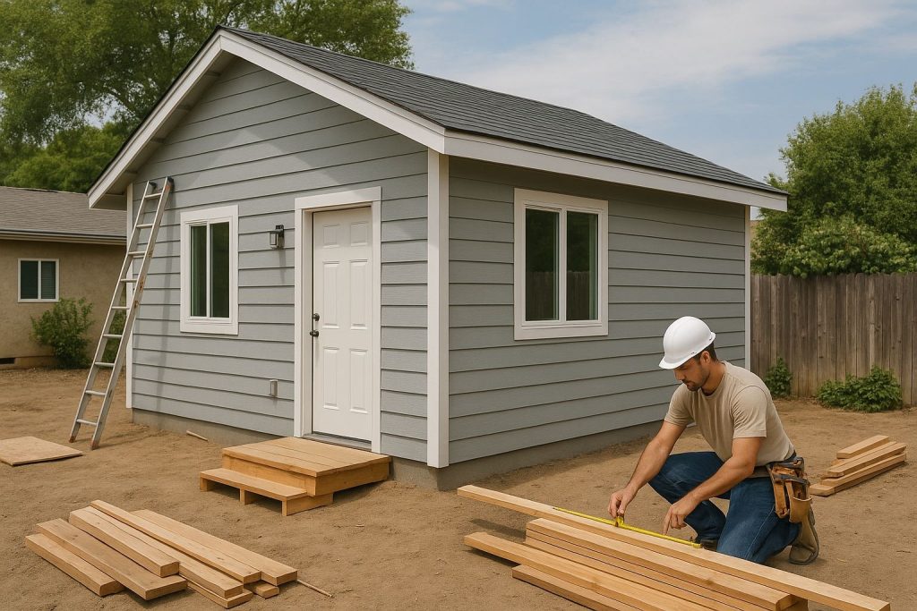 Accessory dwelling unit construction project by a residential builder in Sacramento